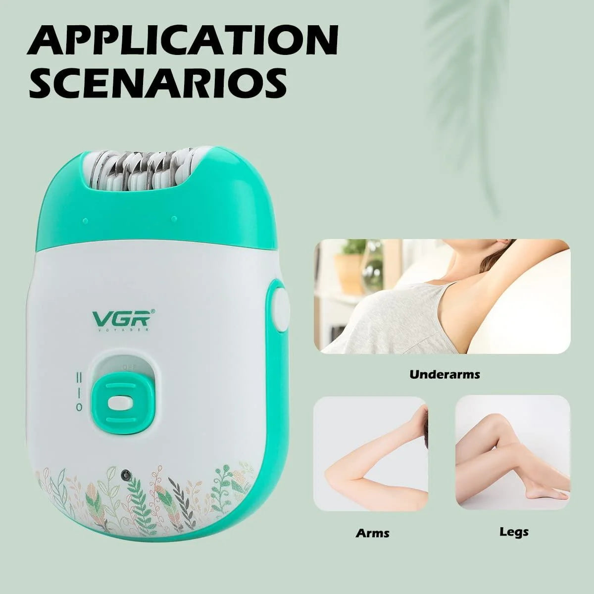 VGR V-726 Wet & Dry Compact Professional Cordless Women Epilator