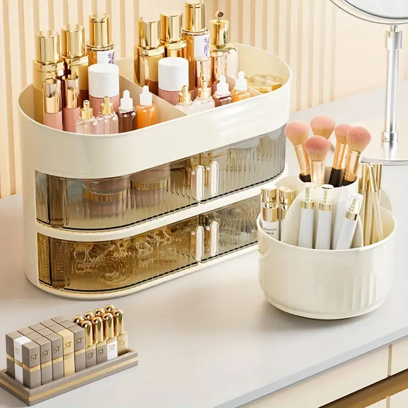 3-Layer Cosmetic Storage Organizer with Drawer