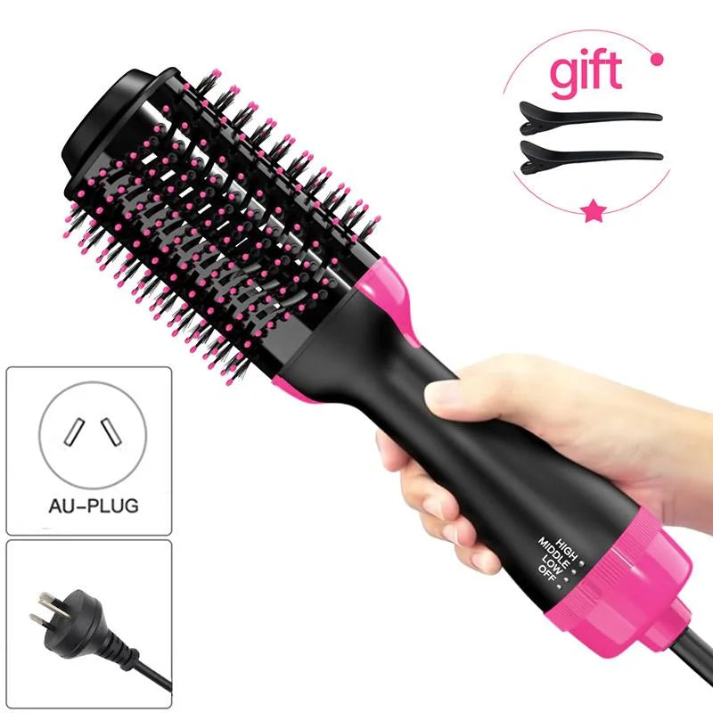 One Step Hot Air Brush Dryer Straightener with Gift Hair Hold Spray