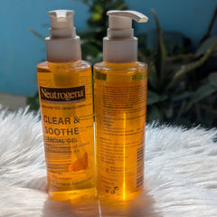 Neutrogena Clear & Soothe Facial Gel Cleanser - 200ml (Made in Greece)