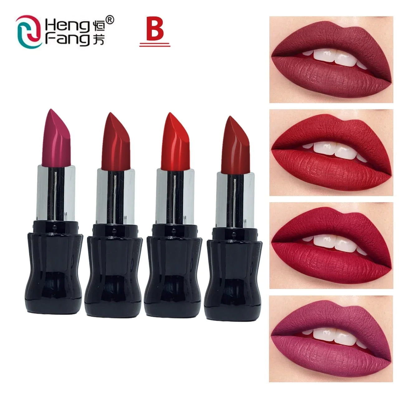 Heng Fang 4pcs Matte Cola Coca Lipstick Set