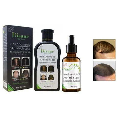 DISAAR 2 In 1 Hair Growth Essential Oil & Anti-Hair Loss Shampoo Growth