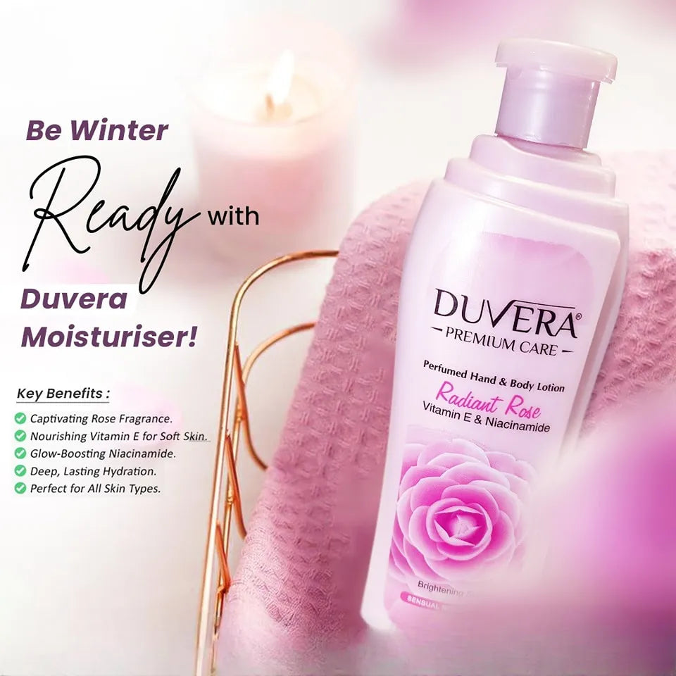 Duvera Radiant Rose Perfumed Hand & Body Lotion 250ml