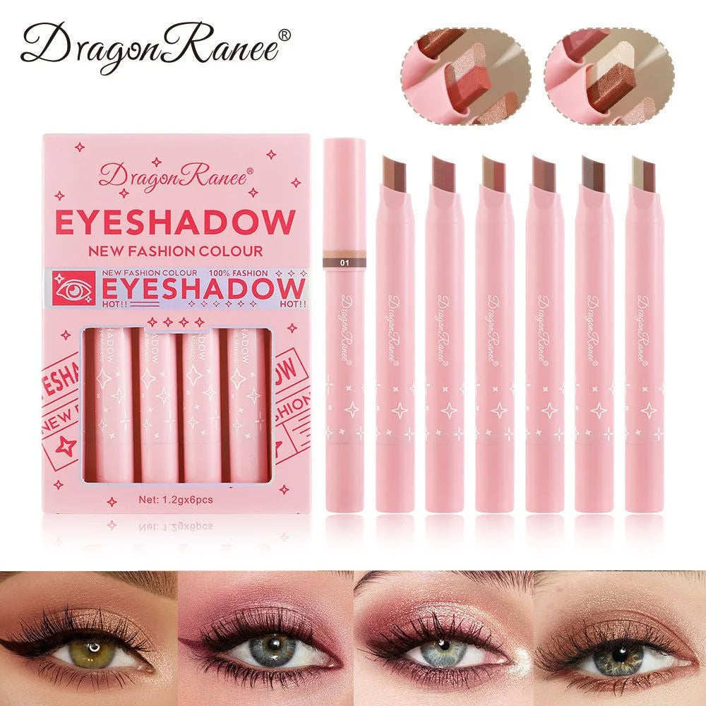 Dragon Ranee New Fashion Color 6pcs Stick Eyeshadow Set