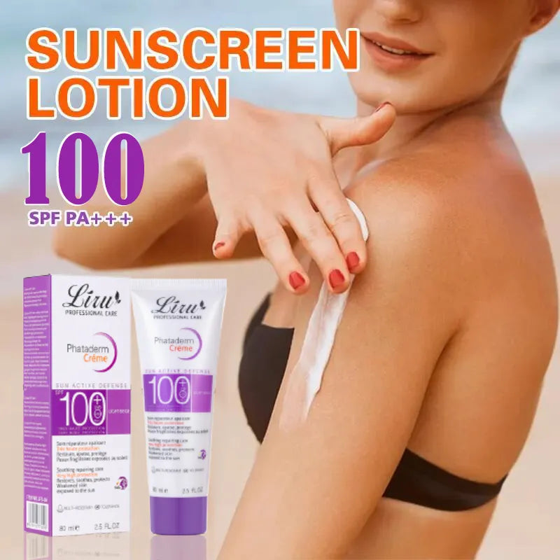 Liru Phataderm Creme Sun Active Defense SPF100+ Face Body Sunscreen