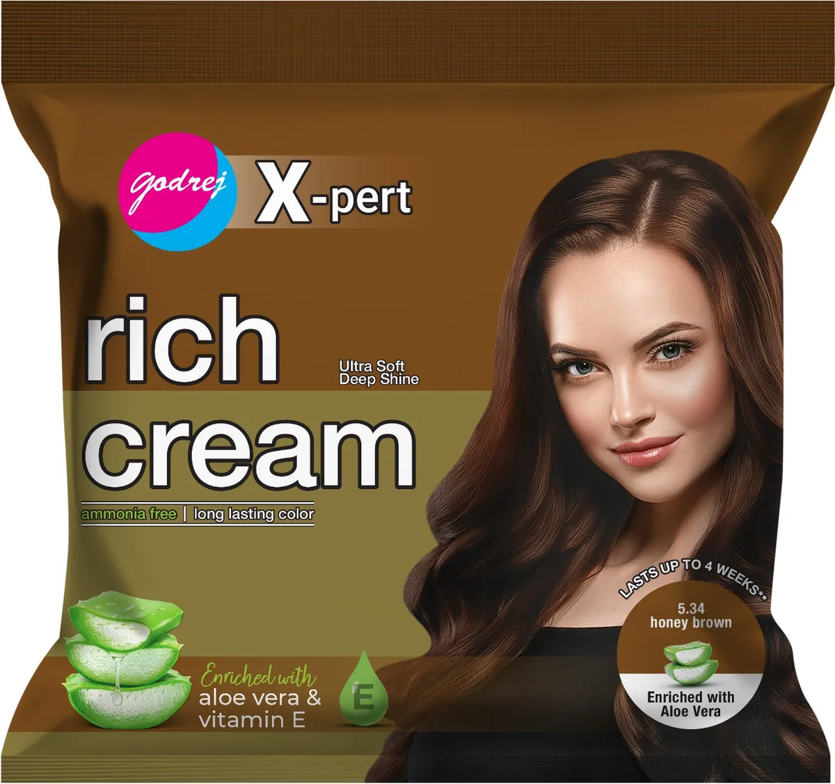 Godrej Expert Rich Creme Hair Color 5.34 Honey Brown Made In Pakistan