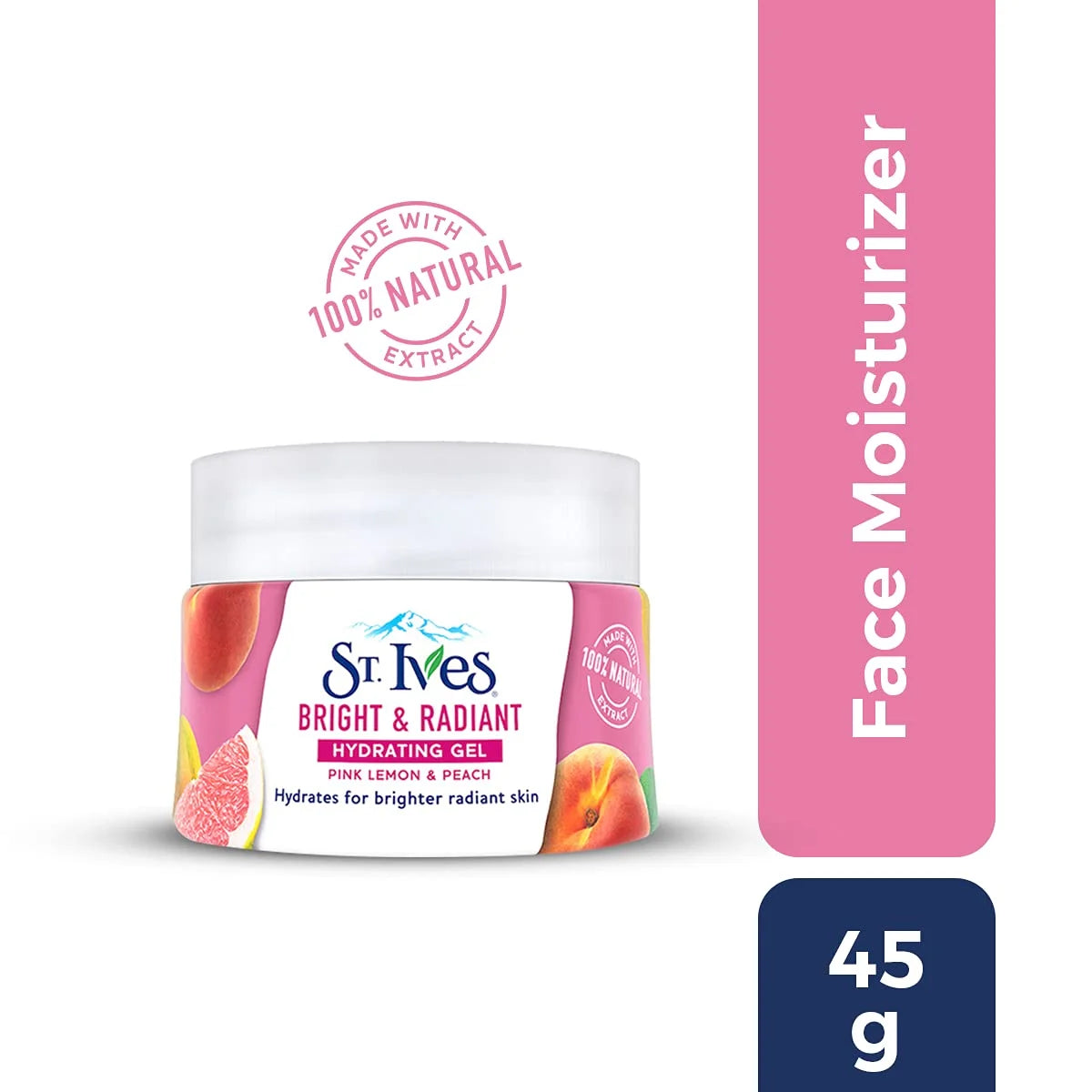 St. Ives Hydrating Gel Bright & Radiant Pink Lemon & Peach 45g