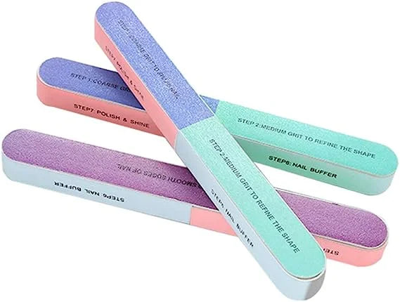 4in1 Nail File and Buffer Block Cosmetic Manicure