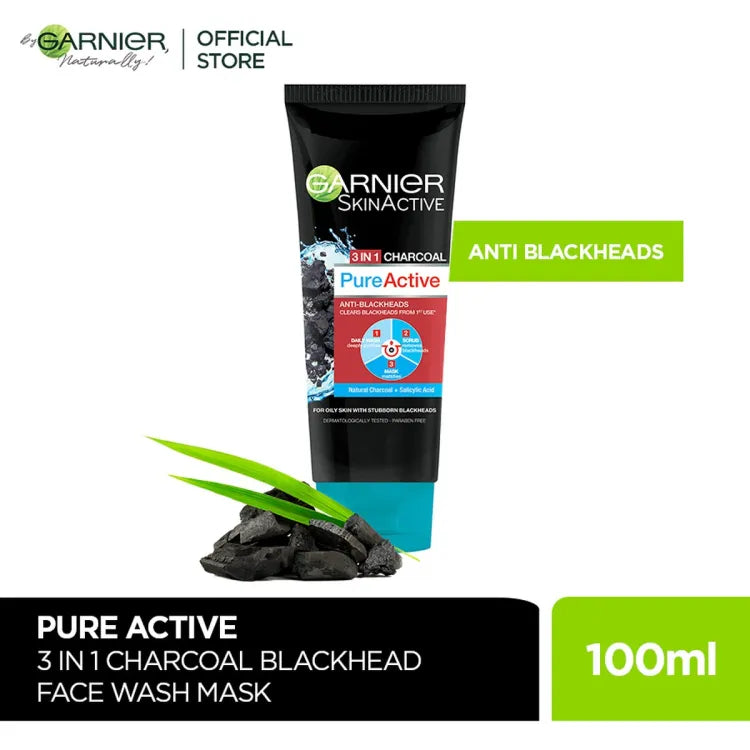 Garnier Skin Active 3-in-1 Charcoal Blackhead Face Wash