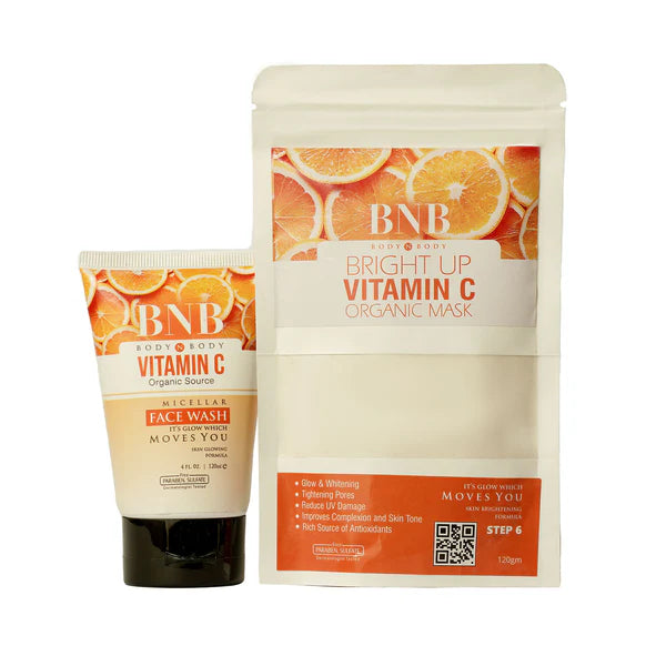 BNB Bright up Vitamin C Mask 120gm and Face Wash 120ml