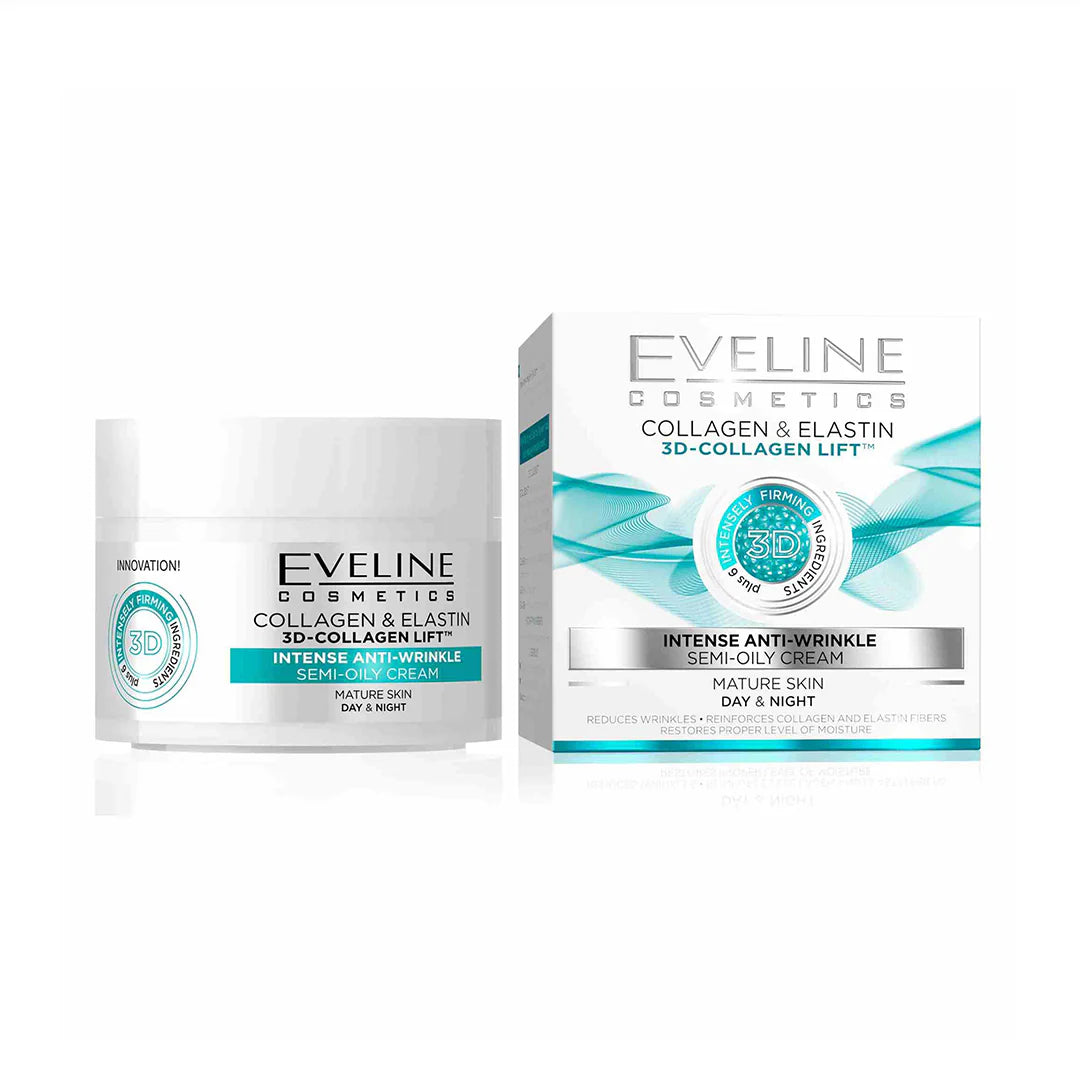 Eveline Collagen & Elastin 3D Lift Intense Anti-Wrinkle Day & Night Cream - 50ml