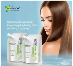 BIO-REACH Hair Straightening Cream (400ml) & Neutralizer (400ml)