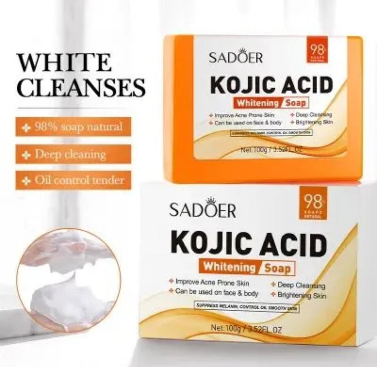 Sadoer Kojic Acid Whitening Soap