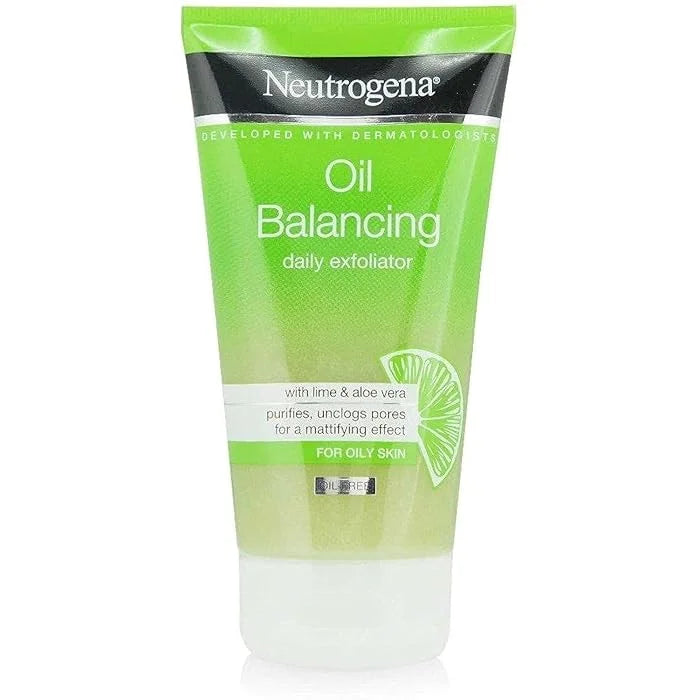 Neutrogena Oil Balancing Daily Exfoliator With Lime Face Wash For Oily Skin-150ml