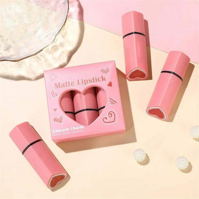 3Pcs Dragon Ranee Matte Unleash Lipstick