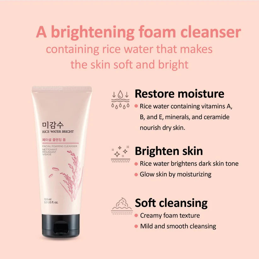 The Face Shop - Rice Water Bright Cleansing Foam 150ml