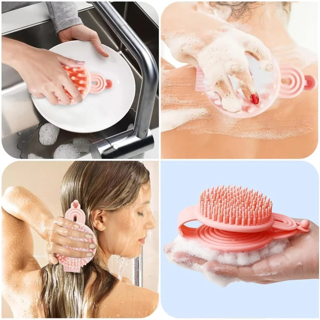 2 In 1 Double Sided Shampoo Brush Silicone Soft