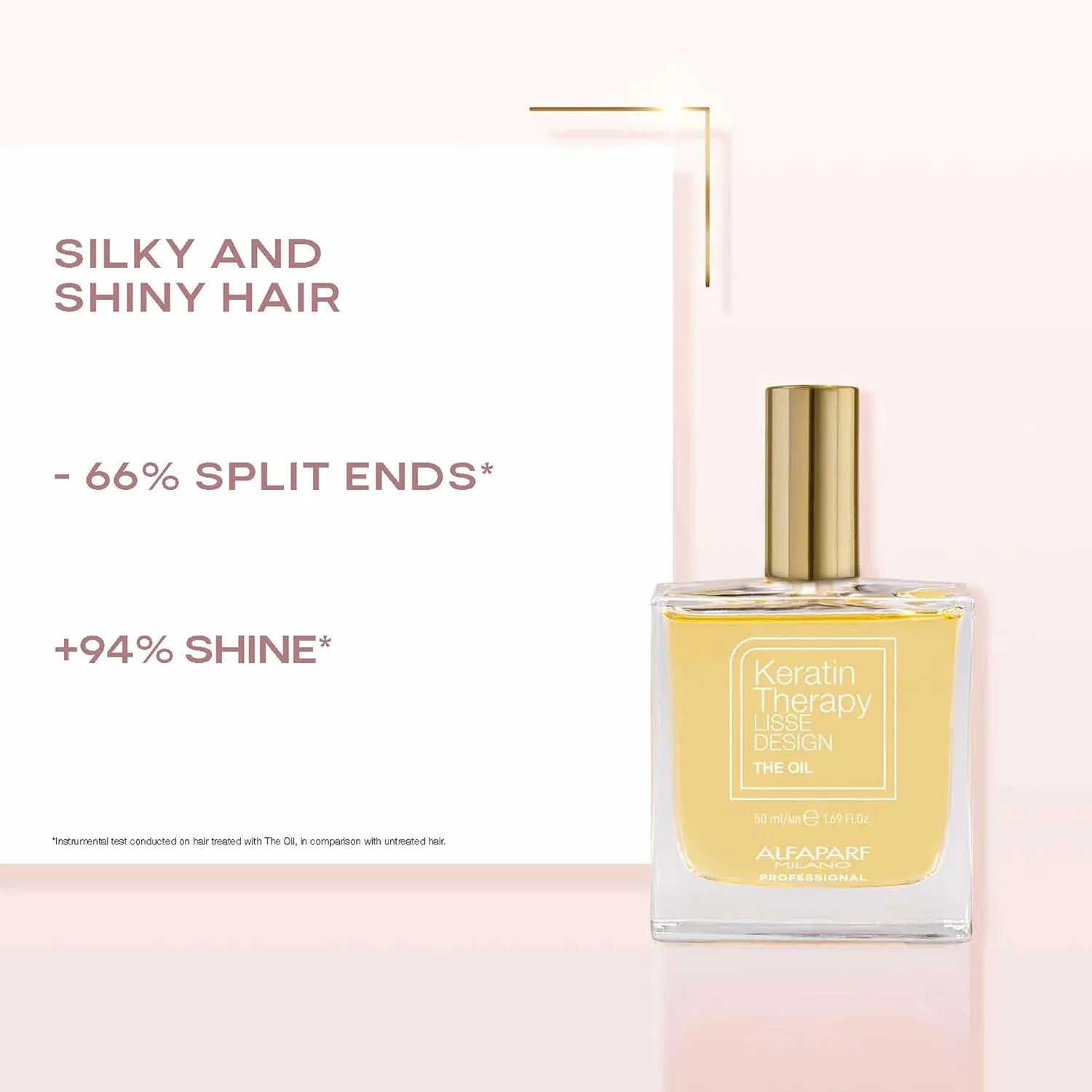 ALFAPARF MILANO Lisse Design Keratin Hair Oil for Frizz Control - Heat Protection - Anti-Frizz Keratin Therapy - 50ml