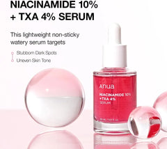 Anua 10% Niacinamide+ 4% Tranexamic Acid Serum Korean Skin Care 30ml Made in Korea