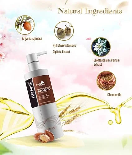 Karseell Argan Oil Shampoo Herbal Extract Moisturizing Deep Repair Smooth Shampoo For Dry And Damaged Hair 16.9Oz 500ml