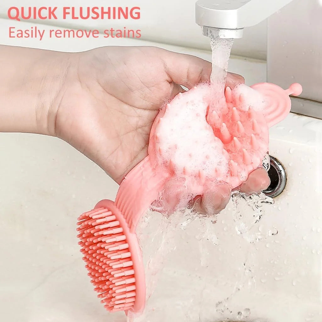 2 In 1 Double Sided Shampoo Brush Silicone Soft