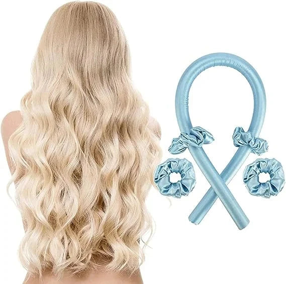 100% IMPORTED Heatless Curling Rod Headband - Natural Waves and Soft Silk Curls for Long Hair