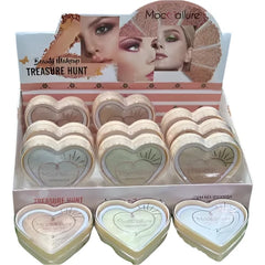 Heart Shaped Makeup Blushing Highlighter