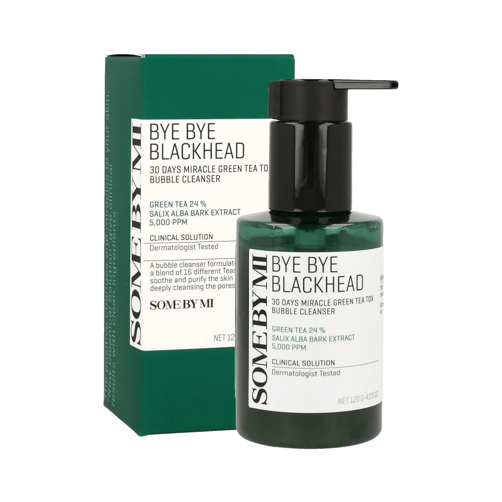 Some By Mi Bye Bye Blackhead 30 Days Miracle Green Tea Tox Bubble Cleanser – 120g
