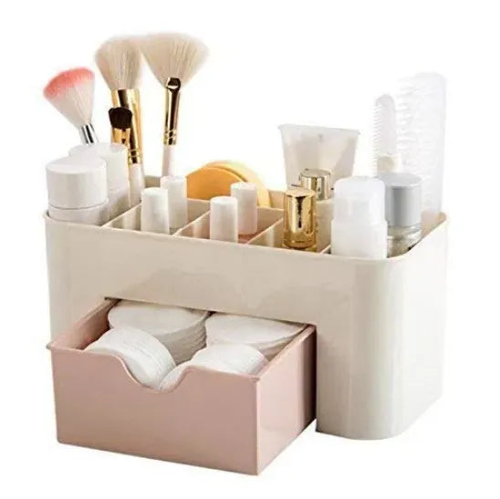 Cosmetic Makeup Organizers 7 Compartments with 1 Drawer Storage Box