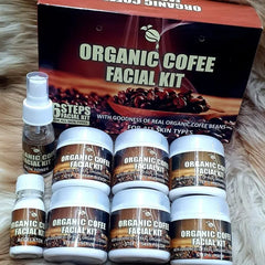 Coffee Skin Whitening Facial kit All Skin Type With Bleach| Pack Of 6 | Organic Coffee Facial