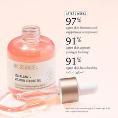 Biossance Squalane + Vitamin C Rose Oil  30ml Made in USA