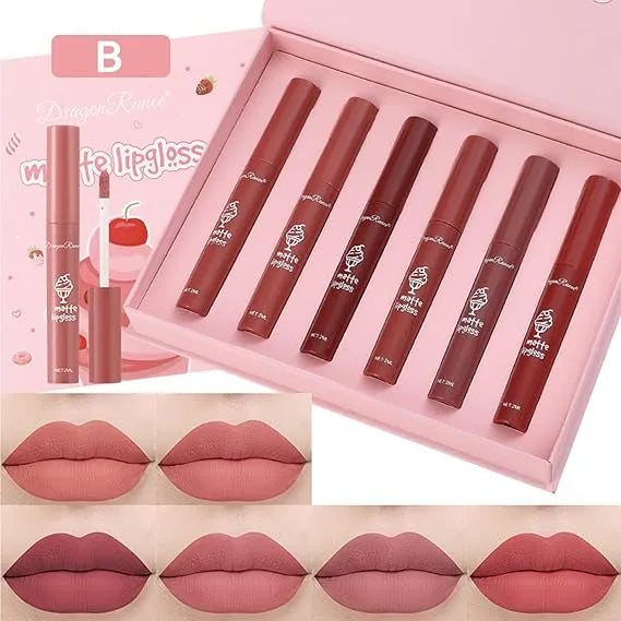 Dragon Ranee Matte Lip Gloss Set (6 Pcs)