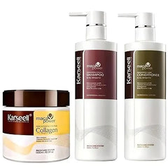 Karseell Hair Repair Set with Shampoo, Conditioner, and Maca Collagen Mask
