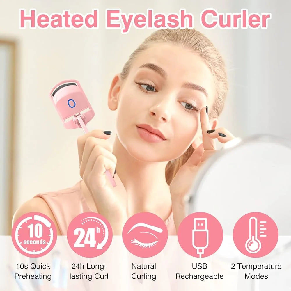 Electric Heated Eyelash Curler Rechargeable Eyelashes Curls