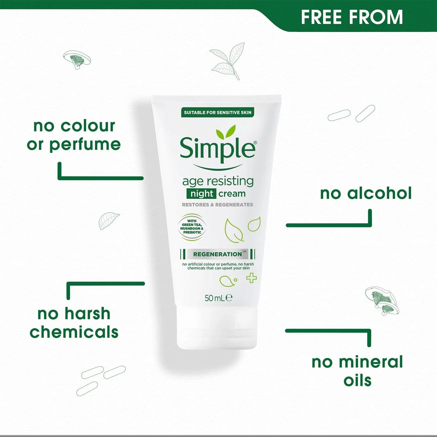 Simple Regeneration Age Resisting Night Cream (50ml)