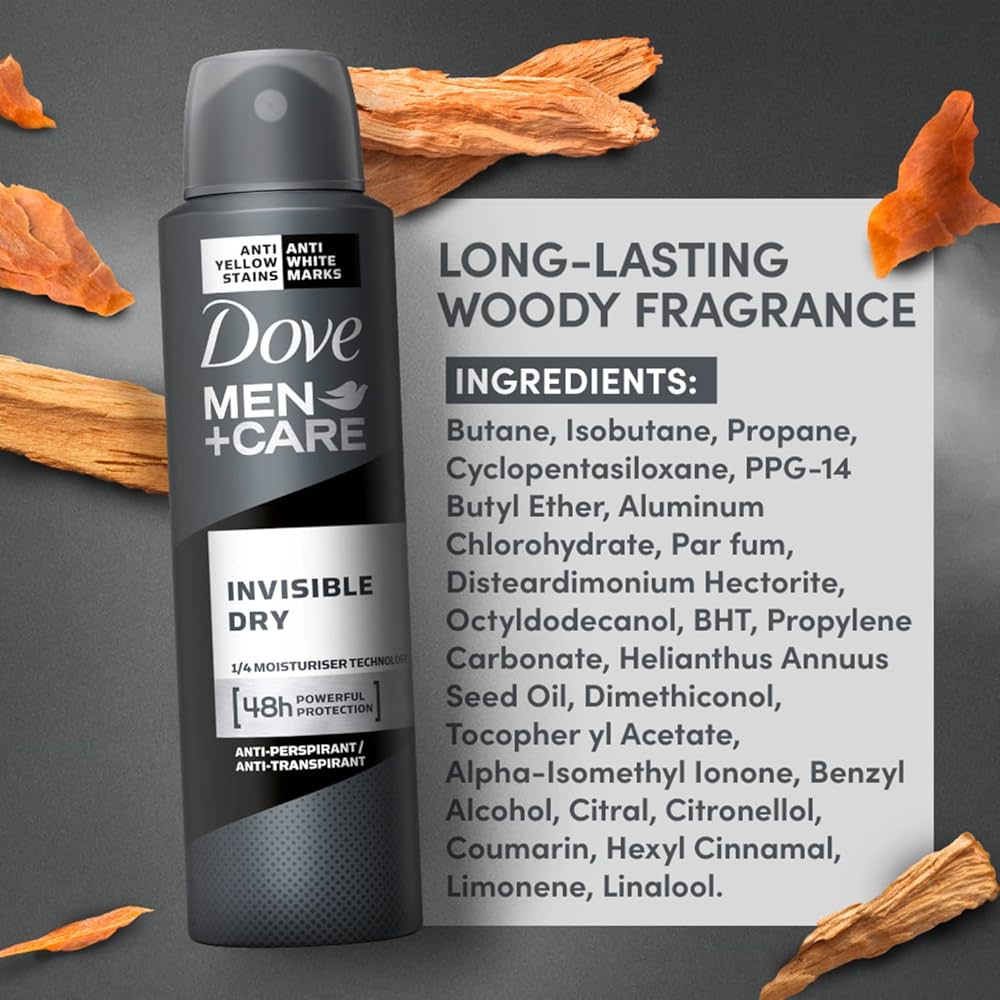 Dove Men+Care Invisible Dry Body Spray (250ml)