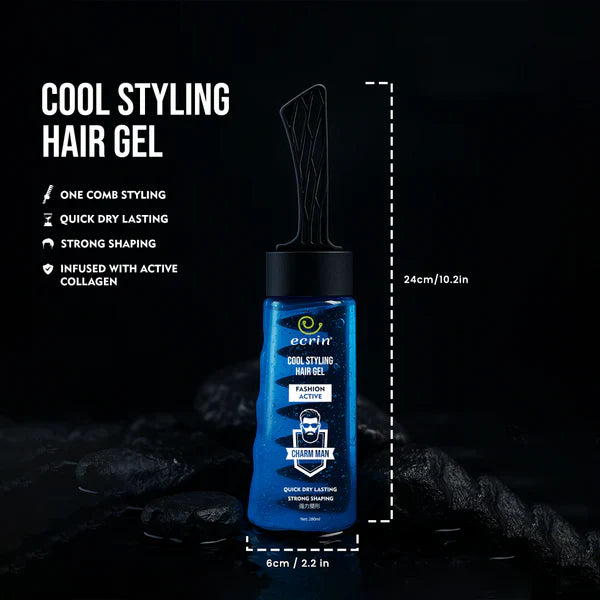 Ecrin Cool Styling Hair Gel With Active Collagen - 280ml