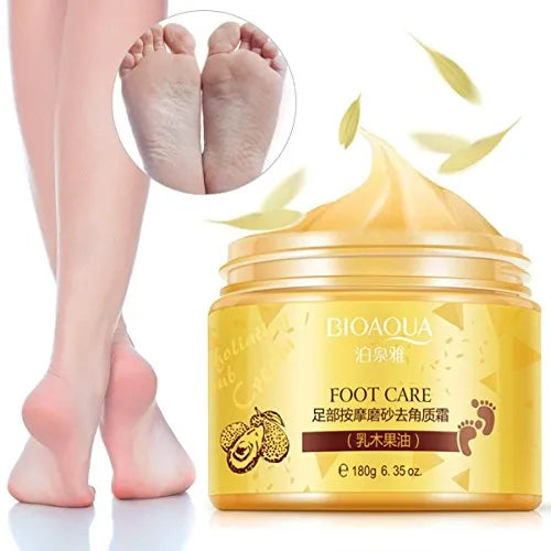 Bioaqua Shea Butter Foot Care Cream Massage Scrub 180g