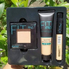 Fitme Maybelline 3 in 1 set ( face powder , foundation tube and foundation stick )