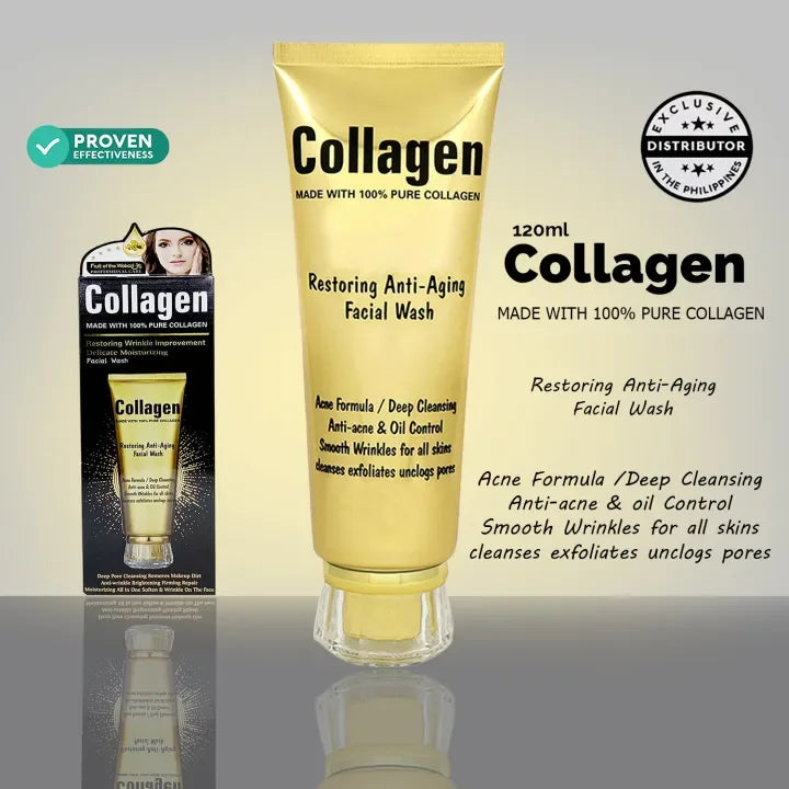 Wokali Collagen Anti-Aging and Anti-Acne Facial Wash 120ml