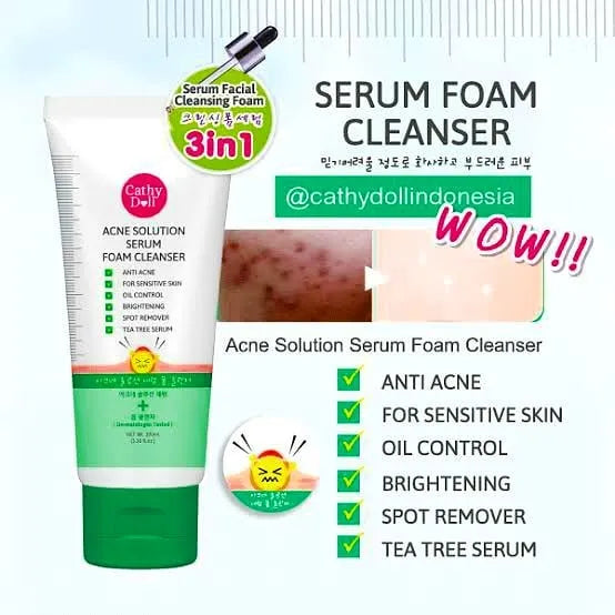 Cathy Doll Acne Solution Serum Foam Cleanser 100ml