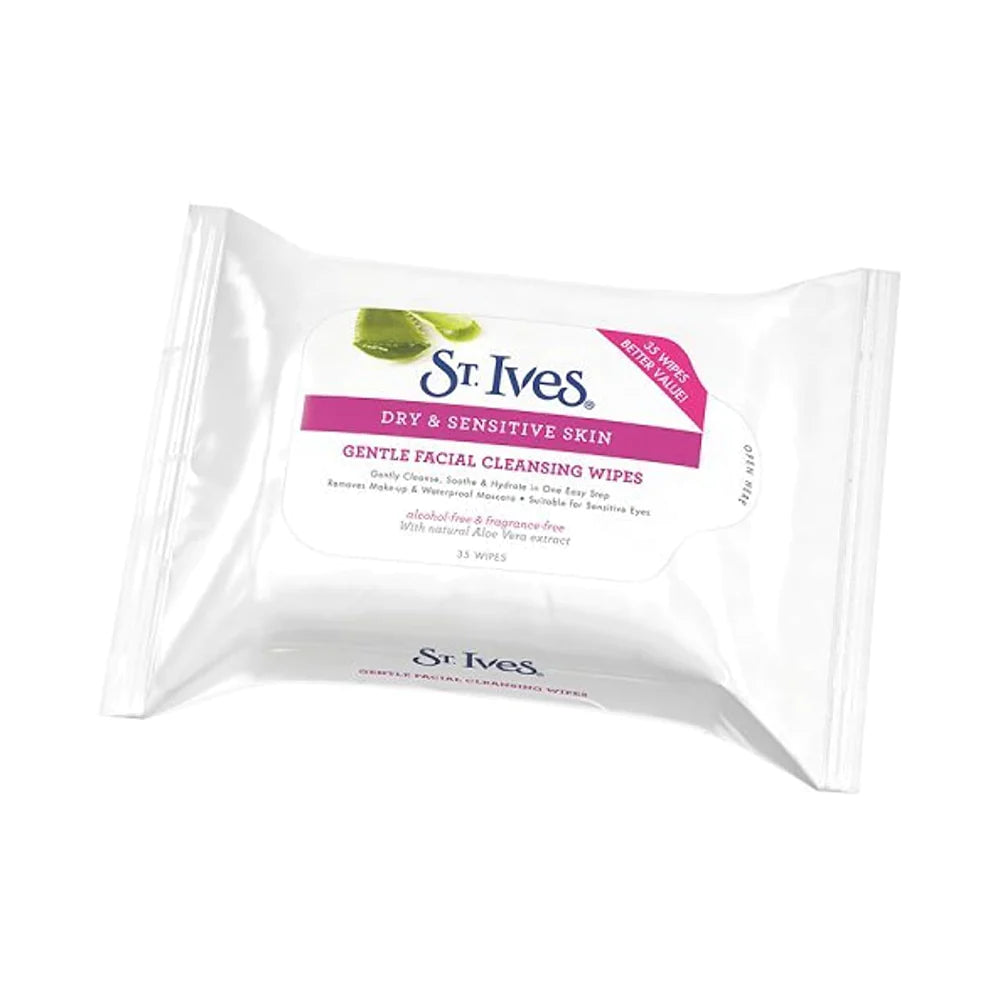 St. Ives Dry & Sensitive Skin Gentle Facial Cleansing Wipes 35s