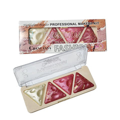 4 Colors Long Lasting Shimmer Triangle Cheese Blush