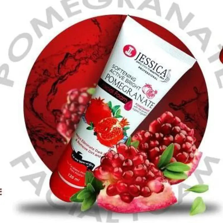 Jessica New Softening Active Bright Pomegranate Facial Foam 125ml