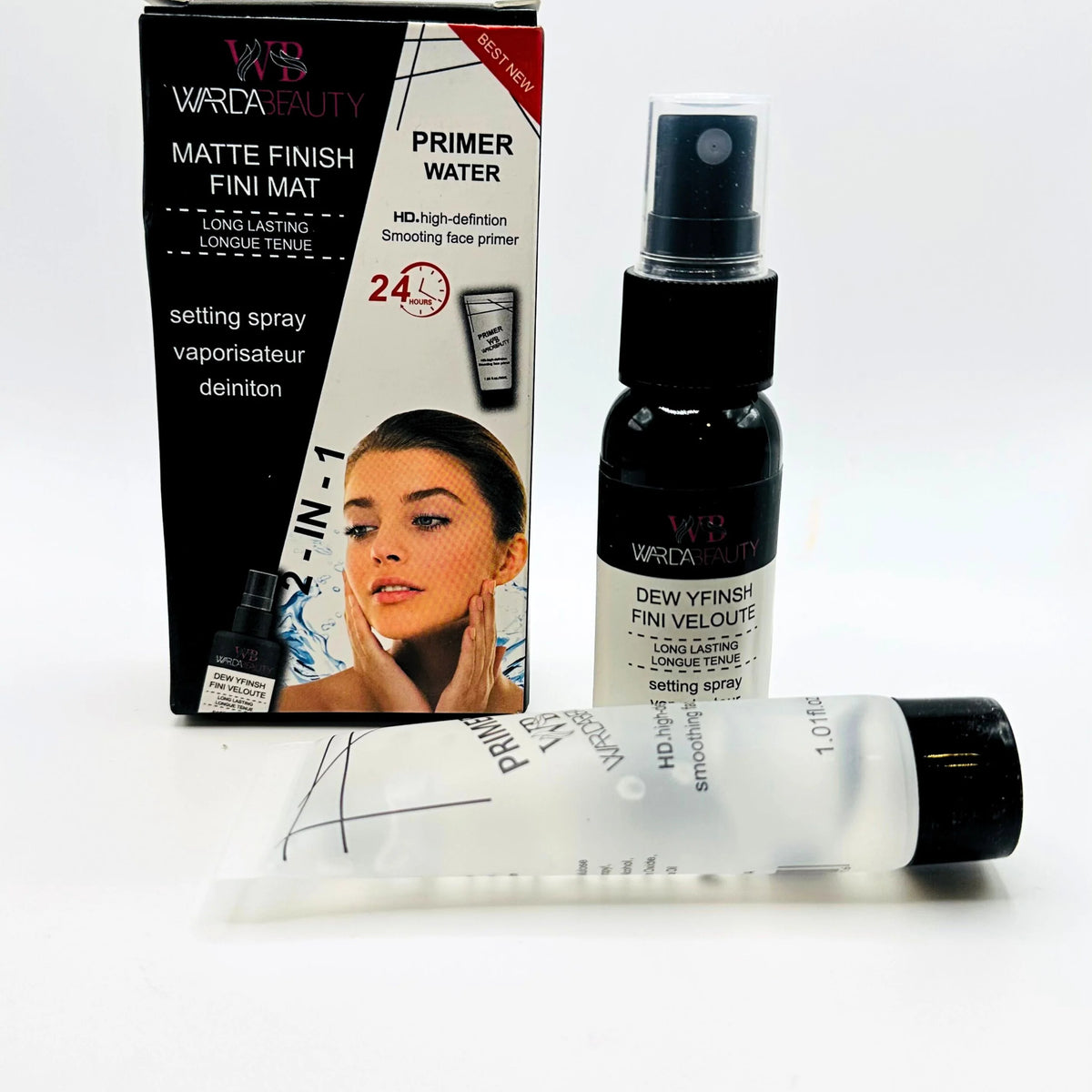 Warda Beauty 2 in 1 Deal - Face Primer & Makeup Fixer Spray