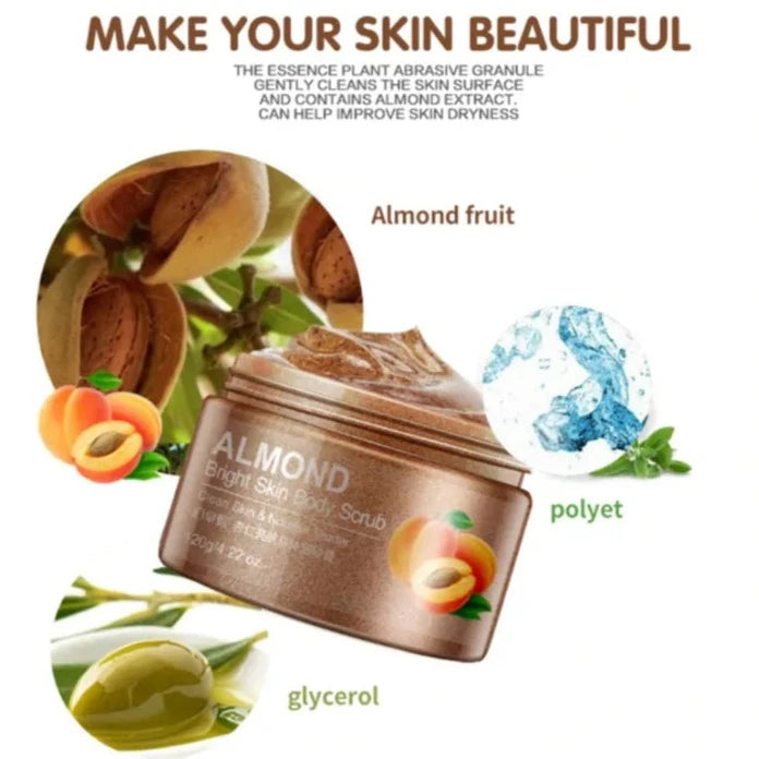 Bioaqua Almond Clean Skin Facial Moisturizing Body Scrub 120g