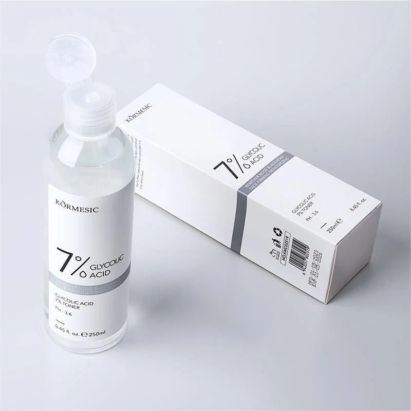 KORMESIC 7% Glycolic Acid Toner Remover Nose Blackhead Face Firming Moisturizing Toner 250ml