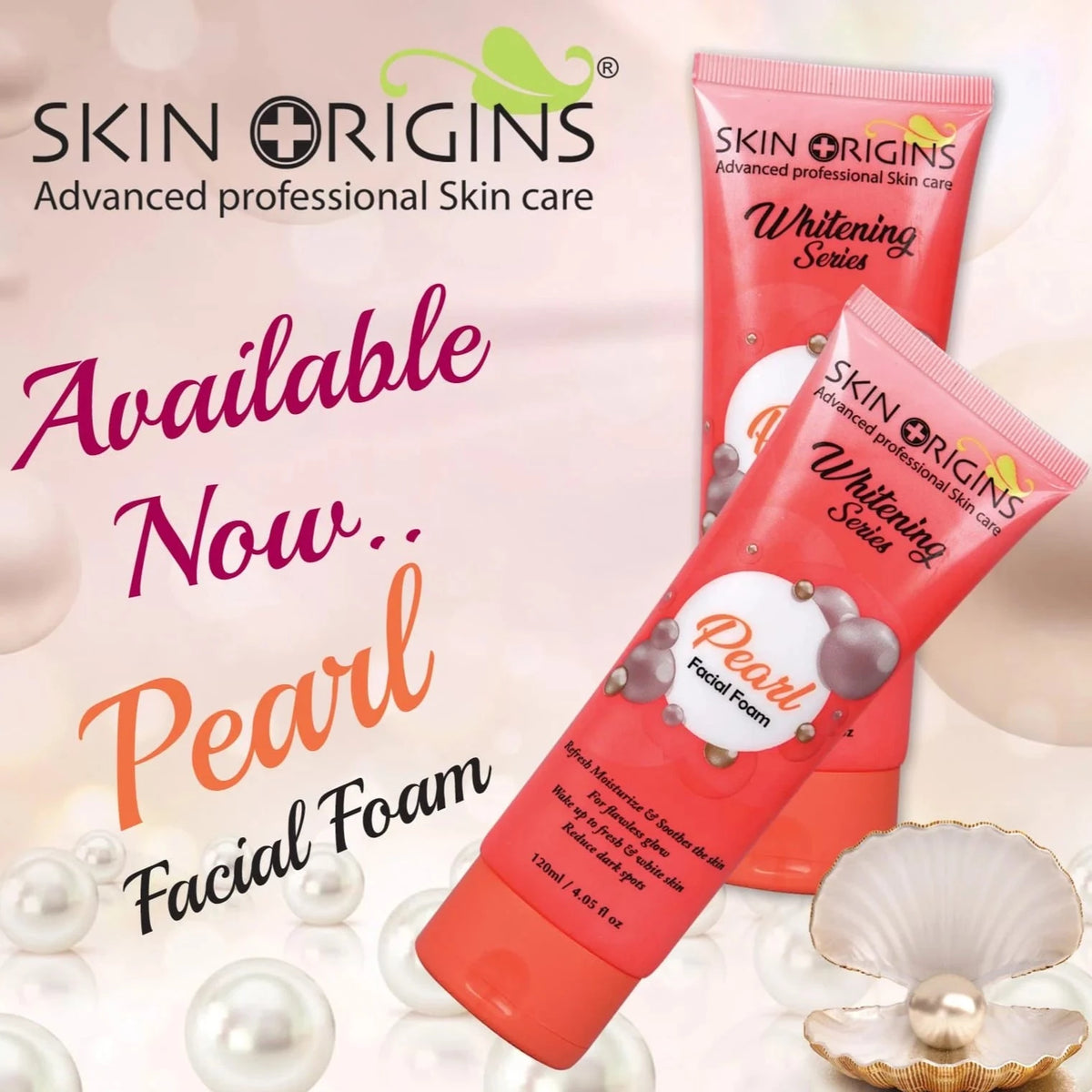 Skin Origins Whitening Pearl Facial Foam 120ml