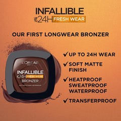 L'Oreal Paris Infallible Up to 24H Fresh Wear Soft Matte Longwear Bronzer Tan Dore 400