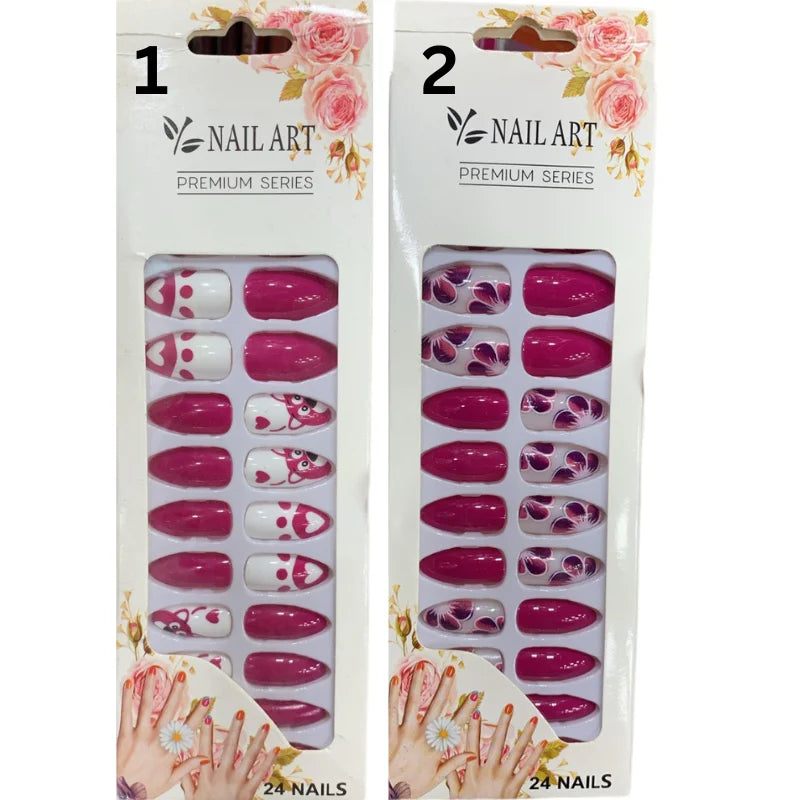 24 Pcs Nail Art Premium Series Fake Nails